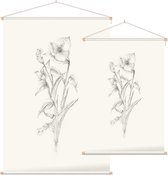 Geen Titel 8 Schets - Foto op Textielposter - 90 x 135 cm