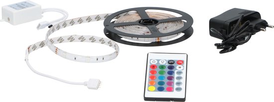 Grundig LED Strip 3 mètres - avec télécommande - autocollant - multicolore  | bol.com