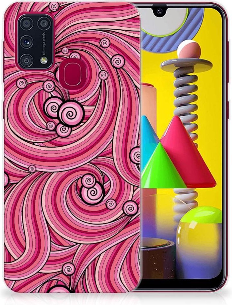 Samsung Galaxy M31 Hoesje maken Swirl Pink