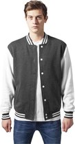 Urban Classics College jacket -XS- 2-Tone Sweat Grijs/Wit