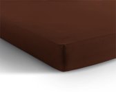 Comfortabele Jersey Lits-jumeaux Hoeslaken Bruin | 160/180x200 | Zacht En Dichtgebreid | Rondom Elastiek