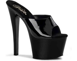 Pleaser - SKY-301 Muiltjes - Paaldans schoenen - 39 Shoes - Zwart
