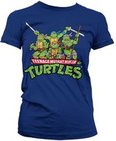 Teenage Mutant Ninja Turtles Dames Tshirt -XXL- Turtles Distressed Group Blauw
