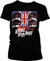 The Beatles Dames Tshirt -XL- A Hard Day's Night Zwart
