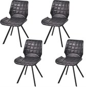 Eetkamerstoelen set 4 stuks (Incl LW anti kras viltjes) - Eetkamer stoelen - Extra stoelen voor huiskamer - Dineerstoelen – Tafelstoelen