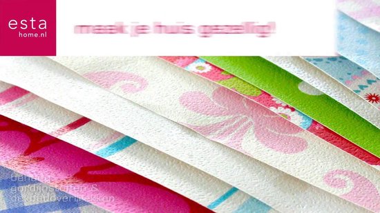 papier peint intissé imprimé craie manuscrite noms de fleurs latines beige - 128033 ESTAhome