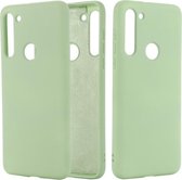 Let op type!! Voor Motorola Moto G8 Shockproof Solid Color Liquid Siliconen Full Coverage Protective Case (Groen)