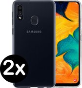 Samsung Galaxy A30 Hoesje Siliconen Case Hoes Cover - 2-PACK