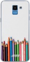 Samsung Galaxy J6 (2018) Hoesje Transparant TPU Case - Pencils #ffffff