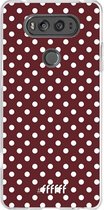 LG V20 Hoesje Transparant TPU Case - Burgundy Dots #ffffff