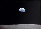 Earthrise viewing Earth from space (ruimtevaart) - Foto op Forex - 80 x 60 cm