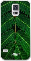 Samsung Galaxy S5 Hoesje Transparant TPU Case - Symmetric Plants #ffffff