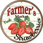 Wandbord - Farmer's Market Fresh Strawberries