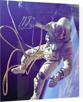 Astronaut Gemini 4 first in outer space (ruimtevaart) - Foto op Plexiglas - 80 x 80 cm