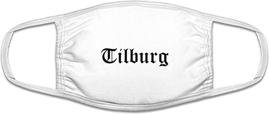 Tilburg mondkapje | gezichtsmasker | bescherming | bedrukt | logo | Wit mondmasker van katoen, uitwasbaar & herbruikbaar. Geschikt voor OV