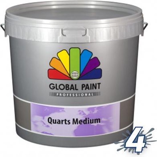 Global Paint Quarts Medium 16 kg Wit