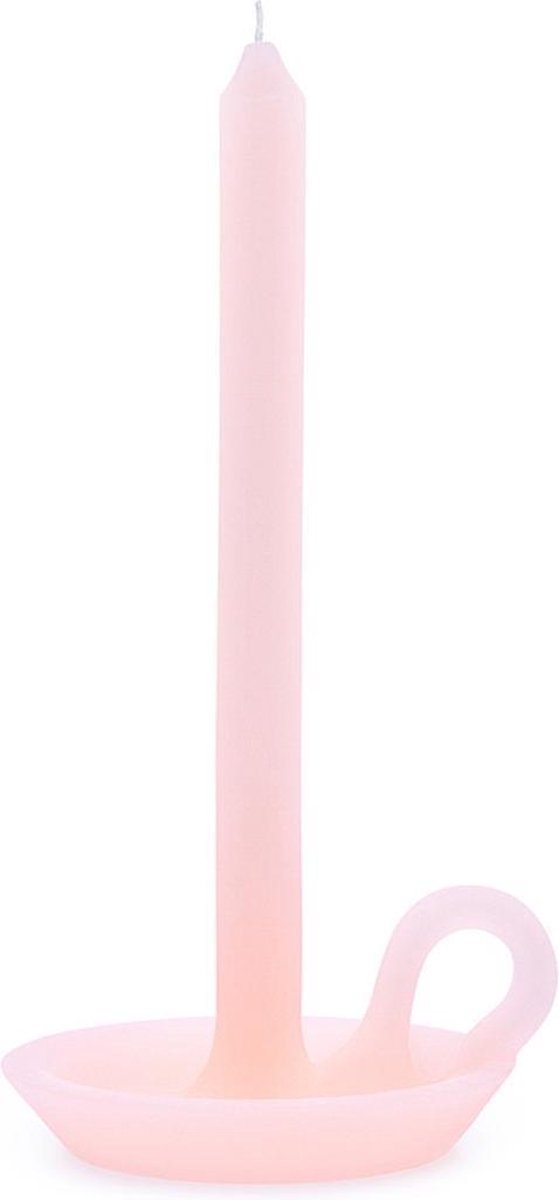 Tallow Kaars - Kaars & Kandelaar - Blossom Pink - Roze Kaars - 24cm