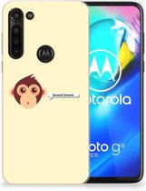 Smartphone hoesje Motorola Moto G8 Power Back Case Siliconen Hoesje met Foto Aap