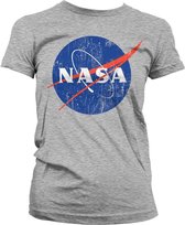 NASA Dames Tshirt -M- Washed Insignia Grijs