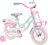 2Cycle Cargo Kinderfiets - 12 inch - Turquoise-Roze - Meisjesfiets