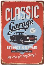 Wandbord – Auto Service – Garage - Vintage - Retro -  Wanddecoratie – Reclame bord – Restaurant – Kroeg - Bar – Cafe - Horeca – Metal Sign - 20x30cm