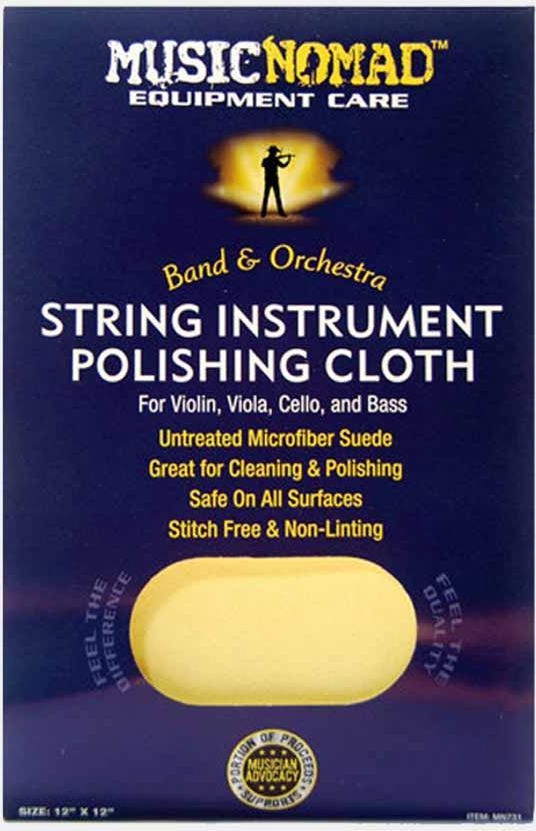 MusicNomad String Instrument Premium Microfiber Polishing Cloth (MN731) 12  x 12