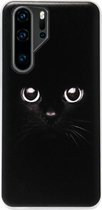 ADEL Siliconen Back Cover Softcase Hoesje Geschikt voor Huawei P30 Pro - Kat Zwart