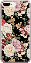 iPhone 8 Plus/7 Plus hoesje siliconen - Bloemen flowerpower | Apple iPhone 8 Plus case | TPU backcover transparant
