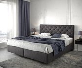 Bed Dream-Great 180x200 cm zwart met matras en topper Boxspringbed