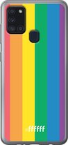 Samsung Galaxy A21s Hoesje Transparant TPU Case - #LGBT #ffffff