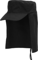 Fostex Garments - Fieldcap with neckprotector (kleur: Zwart / maat: NVT)