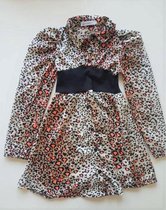 Blousejurk lange mouwen - Luipaardprint - Maat 122/128