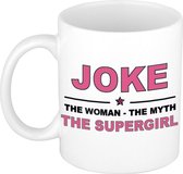 Joke The woman, The myth the supergirl cadeau koffie mok / thee beker 300 ml