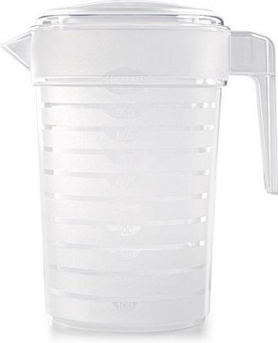 PlasticForte Schenkkannen/waterkannen - 2 liter - Kunststof - Limonadekan
