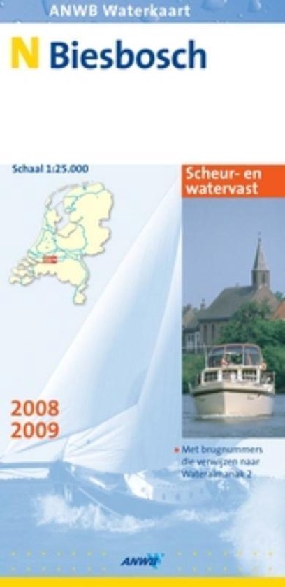 Cover van het boek 'ANWB Waterkaart N Biesbosch / 2008/2009'