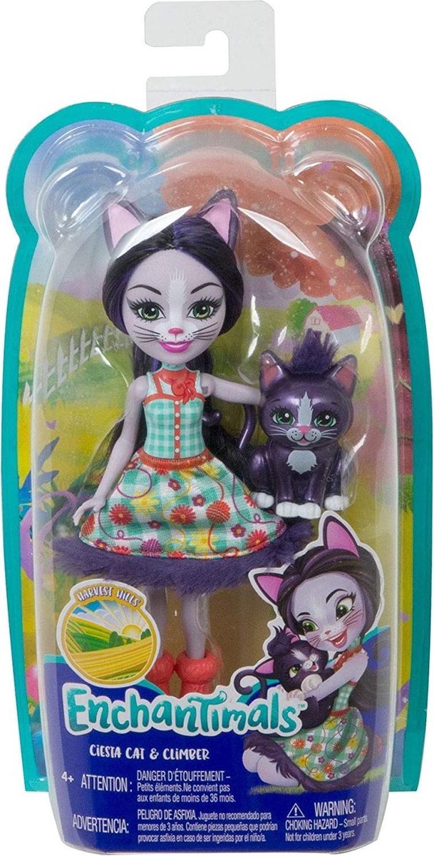 Enchantimals - Ciesta Chat et Climber - Mini-poupée - 4 ans et +