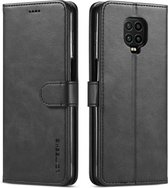 LC.IMEEKE Luxe Book Case - Geschikt voor Xiaomi Redmi Note 9 Pro / 9S Hoesje - Zwart