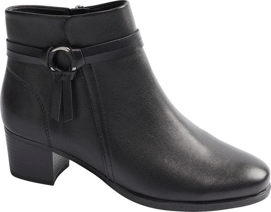| Medicus Dames Zwarte leren enkellaars Maat 39 Medicus Donkerblauwe leren enkellaars Gratis Bezorgd en