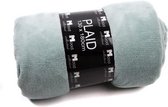 In The Mood Maxime Fleece Plaid - Mint Grijs
