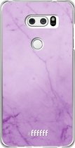 LG V30 (2017) Hoesje Transparant TPU Case - Lilac Marble #ffffff