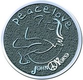 John Lennon Pin Peace & Love Grijs
