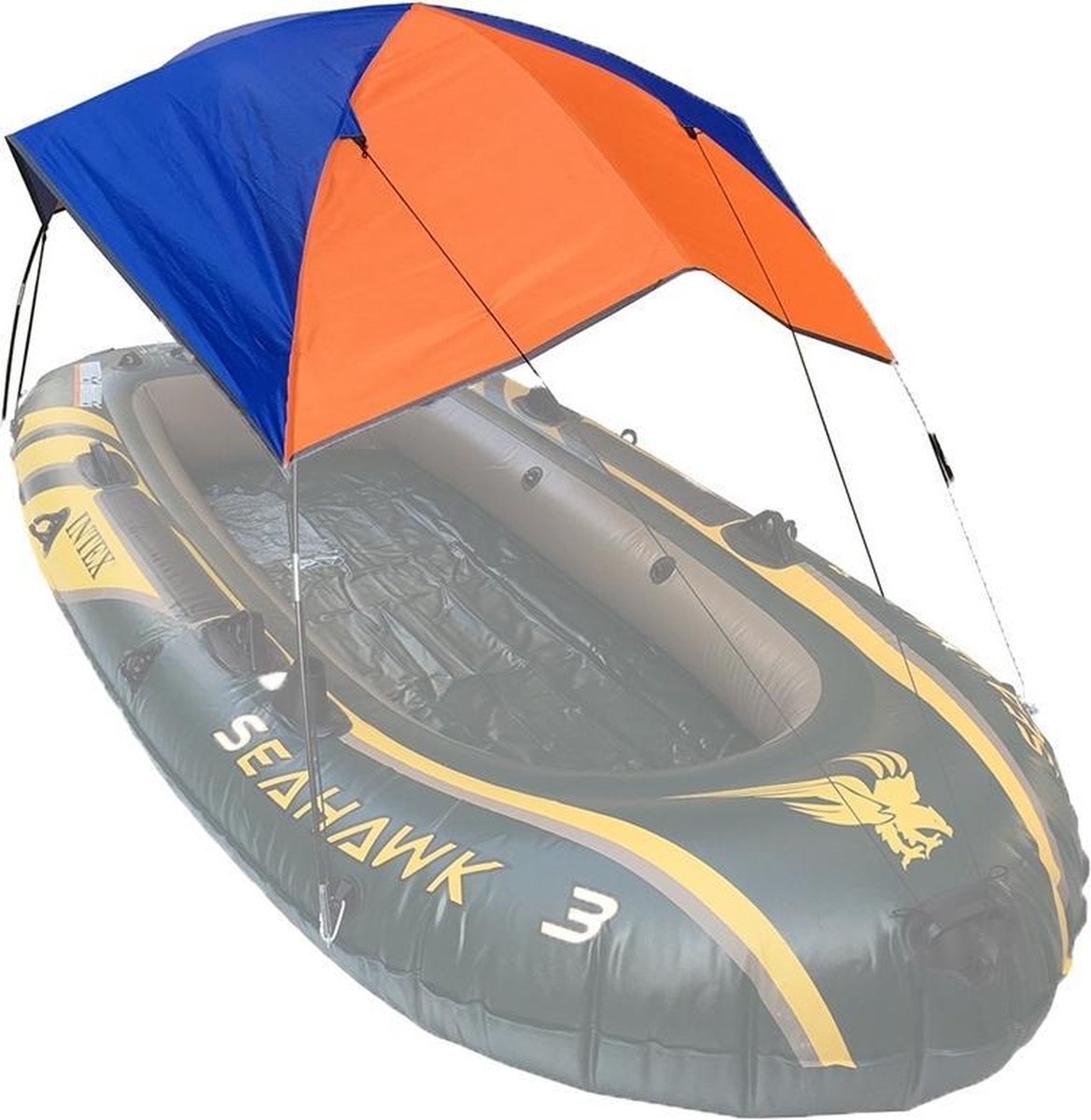 68347 tente de parasol de bateau gonflable en caoutchouc de canoë auvent  pliant pour 2... | bol.com
