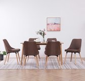 Eetkamerstoelen set 6 stuks  (Incl LW anti kras viltjes) - Eetkamer stoelen - Extra stoelen voor huiskamer - Dineerstoelen – Tafelstoelen