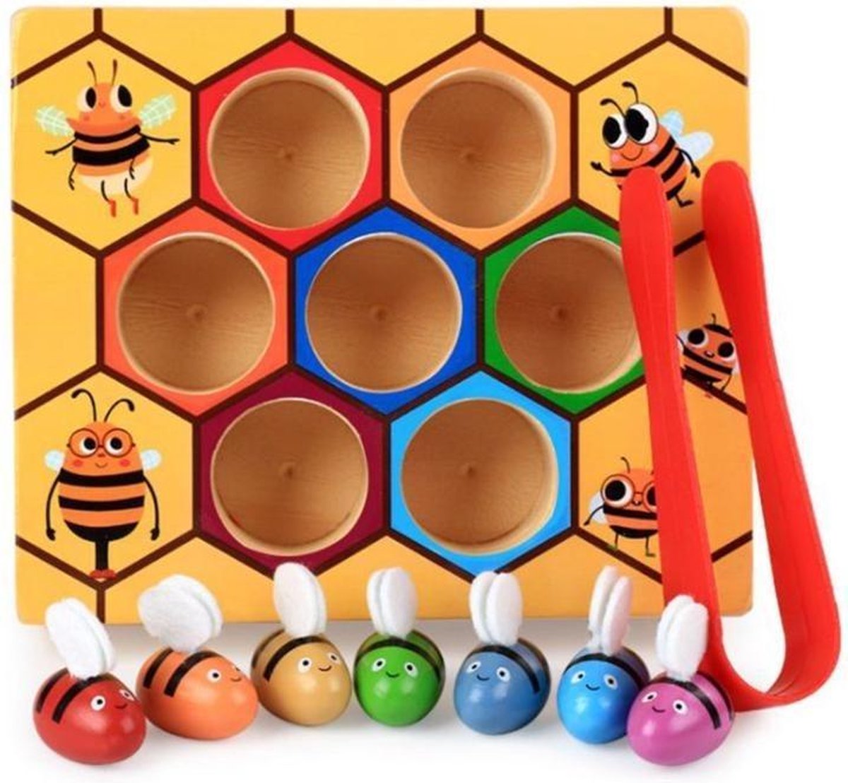 Let op type!! Houten Bijenkorf spelletjes Montessori vroege jeugd onderwijs  kleur... | bol.com