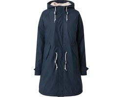 Donkerblauwe Friese Tidaholm parka met off white teddy voering van Derbe M