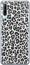 Huawei P Smart Pro hoesje siliconen - Luipaard grijs | Huawei P Smart Pro case | Roze | TPU backcover transparant