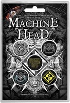 Machine Head Badge/button Crest Set van 5 Multicolours
