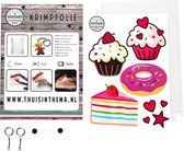 Knutselpakket krimpie dinkie krimpfolie CUPCAKES - knutselen meisjes
