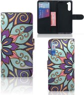 Mobiel Bookcase OnePlus Nord Smartphone Hoesje Purple Flower