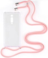 Shop4 - Geschikt voor Xiaomi Mi 9T Hoesje - Zachte Back Case met Koord Roze
